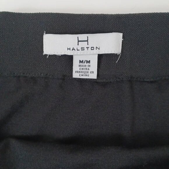 ✨3/$25✨  NWT - Halston Black Stretch Faux Wrap Skirt - M - Picture 5 of 8